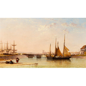 Arthur Joseph Meadows (British, 1833-1902) Escena de marina, 1881