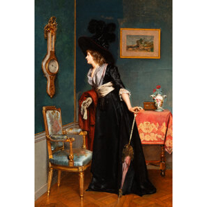 Jules Adolphe Goupil (French, 1839-1883) Portait of a Woman