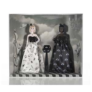 Mark Ryden X Barbie Black and White Surrealist Ball Dolls (two works), 2022