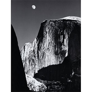 Ansel Adams (American, 1902-1984) Moon and Half Dome, Yosemite National Park, California, 1960