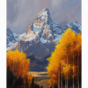 Curt Walters (American, b. 1950) Grand Teton Fall