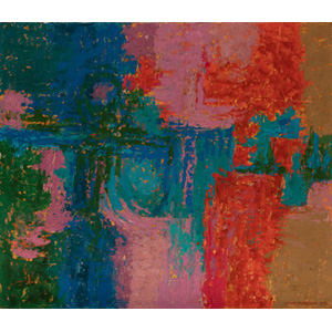 George Morrison (1919-2000) Blue & Red (Noon Reflection), 1958