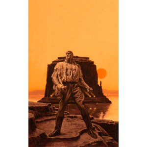 James Bama (American, 1926-2022) Mad Mesa, Doc Savage paperback cover, 1972