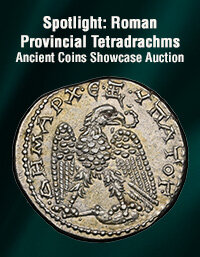 April 13 Spotlight: Roman Provincial Tetradrachms Ancient Coins Showcase Auction