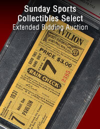 April 12 Sunday Sports Collectibles Select Extended Bidding Auction