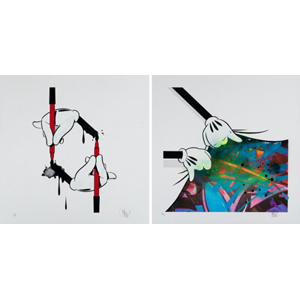 OG Slick (b. 1967) Hand to Hand; A Peeling (two works), 2016