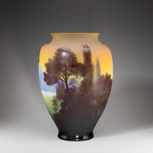 Gallé Rare & Monumental Lac de Côme Vase, circa 1925