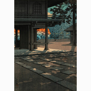 Kawase Hasui (1883-1957) Heirin Temple, Nobidome; Kasuga Shrine at Nara (two works), circa 1952