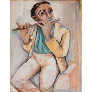 Charles Sebree (American, 1914-1985) Man with Flute, 1938