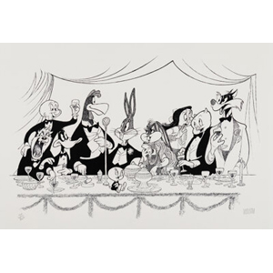 Al Hirschfeld (American, 1903-2003) The Roast, Warner Brothers Looney Tunes