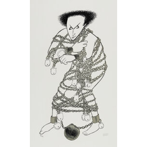 Al Hirschfeld (American, 1903-2003) Harry Houdini