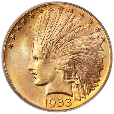 1933 $10 MS65 PCGS. CAC