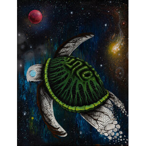 Lalo Cota (20th Century) Untitled (Space Turtle)