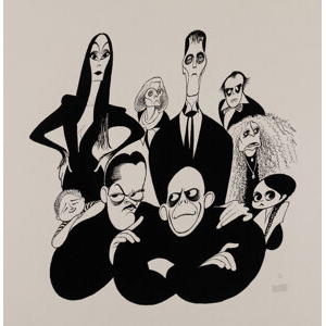 Al Hirschfeld (American, 1903-2003) The Addams Family