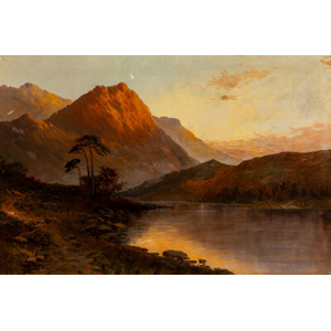 Attributed to Alfred de Breanski (British, 1852-1928) Near Snowdon, North Wales