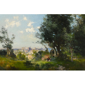 Thomas Moran (American, 1837-1926) The Palace at Cortés, 1903