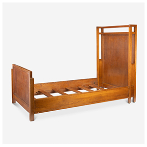 Frank Lloyd Wright Twin Bed Designed for the Oak Park Home and Studio, circa 1910