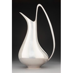 A Georg Jensen No. 1052 Swan Silver Water Pitcher, Copenhagen, Denmark, 2000 Designed by Henning Koppel