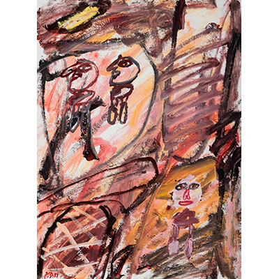 Jean Dubuffet Site avec trois Personnages, 1981