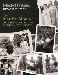 June 1 The Marilyn Monroe Collection from the Estate of Norman and Hedda Rosten Hollywood/Entertainment Signature Auction