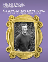 June 5 The Matthew Perry Estate Auction Benefitting the Matthew Perry Foundation Hollywood/Entertainment Signature Auction