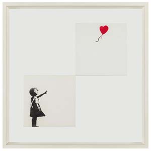 Banksy (b. 1974) Girl with Balloon (diptych), 2005