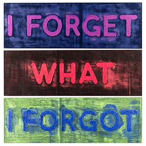 Mel Bochner (1940-2025) I Forget What I Forgot (triptych), 2022