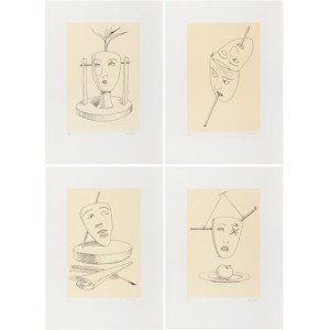 Man Ray (1890-1976). Four Works, from Les Six Masques Voyants, 1973