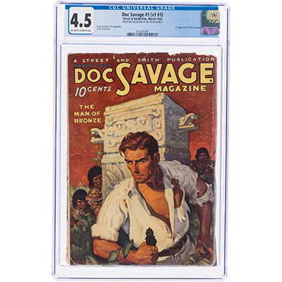 Doc Savage No. 1 March 1933 (Street & Smith) CGC VG+ 4.5