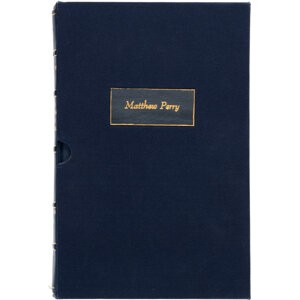 Matthew Perry's Personal Leatherbound Copy of Friends, Lovers, and the Big Terrible Thing (Flatiron Books, 2022). 