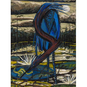 David Bates (American, b. 1952) Little Blue Heron, 1987