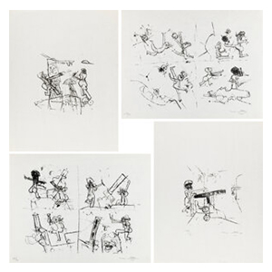 Roberto Matta (1911-2002) Sports Drawings (four works)