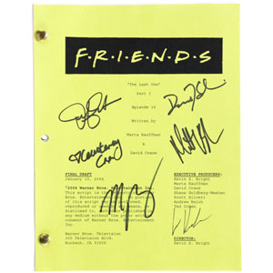 Friends (NBC TV, 1994-2004), 'The Last One: Part 1' Script Signed by the Cast
