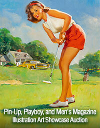 July 14 Pin-Up, Playboy, and Men's Magazine Illustration Art Showcase Auction