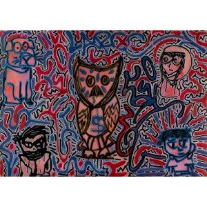 LA II (b. 1967) The Wise Owl Crew, 2011