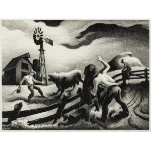 Thomas Hart Benton (1889-1975) Photographing The Bull, 1950