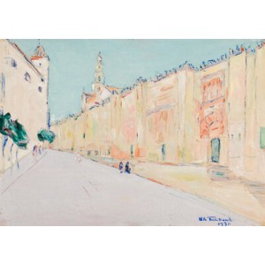 Wlodzimierz Terlikowski (Polish, 1873-1951) Street scene, 1930