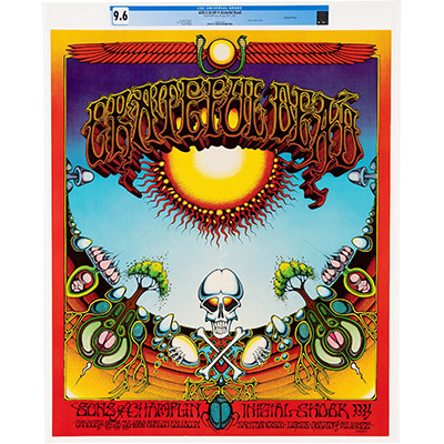 Grateful Dead 1969 Aoxomoxoa Avalon Ballroom Concert Poster Graded 9.6 (AOR 2.24)