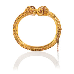A Scythian-Style Gold Bangle Possibly Fabergé, St. Petersburg, circa 1885