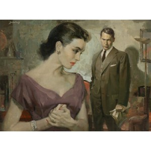 Stanley M. Zuckerberg (American, 1919-1995) Second Sight, Saturday Evening Post interior