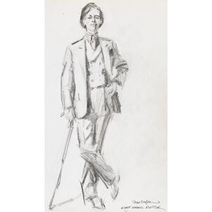 Everett Raymond Kinstler (American, 1926-2019) Tom Wolfe sketch, 1987