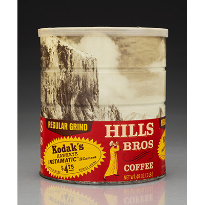Ansel Adams Winter Morning, Yosemite Valley, California on Hills Bros. Coffee Can, 1969