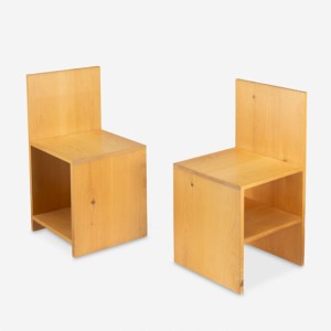 Donald Judd Two Chairs, Models 84-9 & 84-10, designed 1978