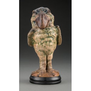 Martin Brothers Glazed Stoneware Grotesque Bird Covered Jar