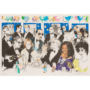 LeRoy Neiman (1921-2012) Celebrity Night at Spago, 1993