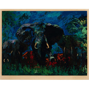 LeRoy Neiman (1921-2012) Elephant Stampede, 1976