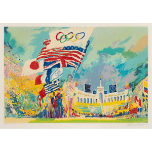 LeRoy Neiman (1921-2012) Opening Ceremonies-XXIII Olympiad, 1984