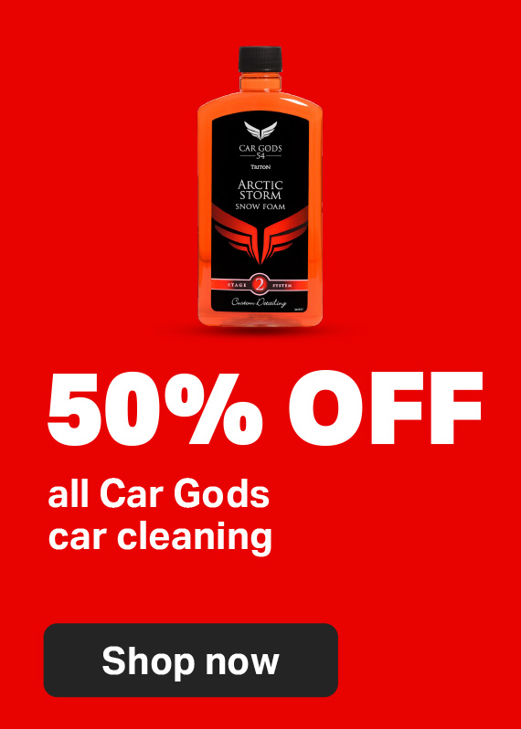 50% OFF all Car Gods car cleaning