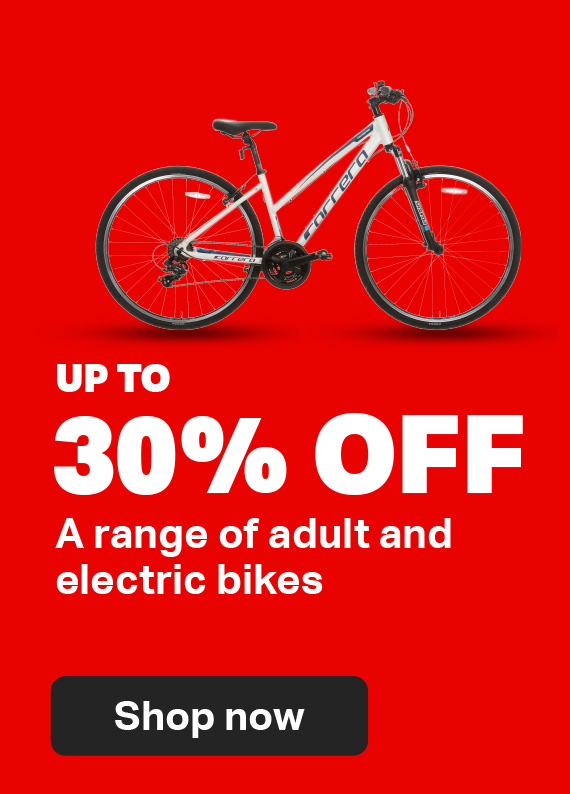 30% OFF A range of adult and electric bikes