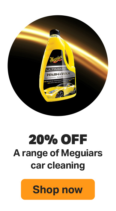 20% OFF A RANGE OF MEGUIARS CAR CLEANING